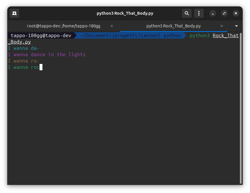 Screenshot progetto